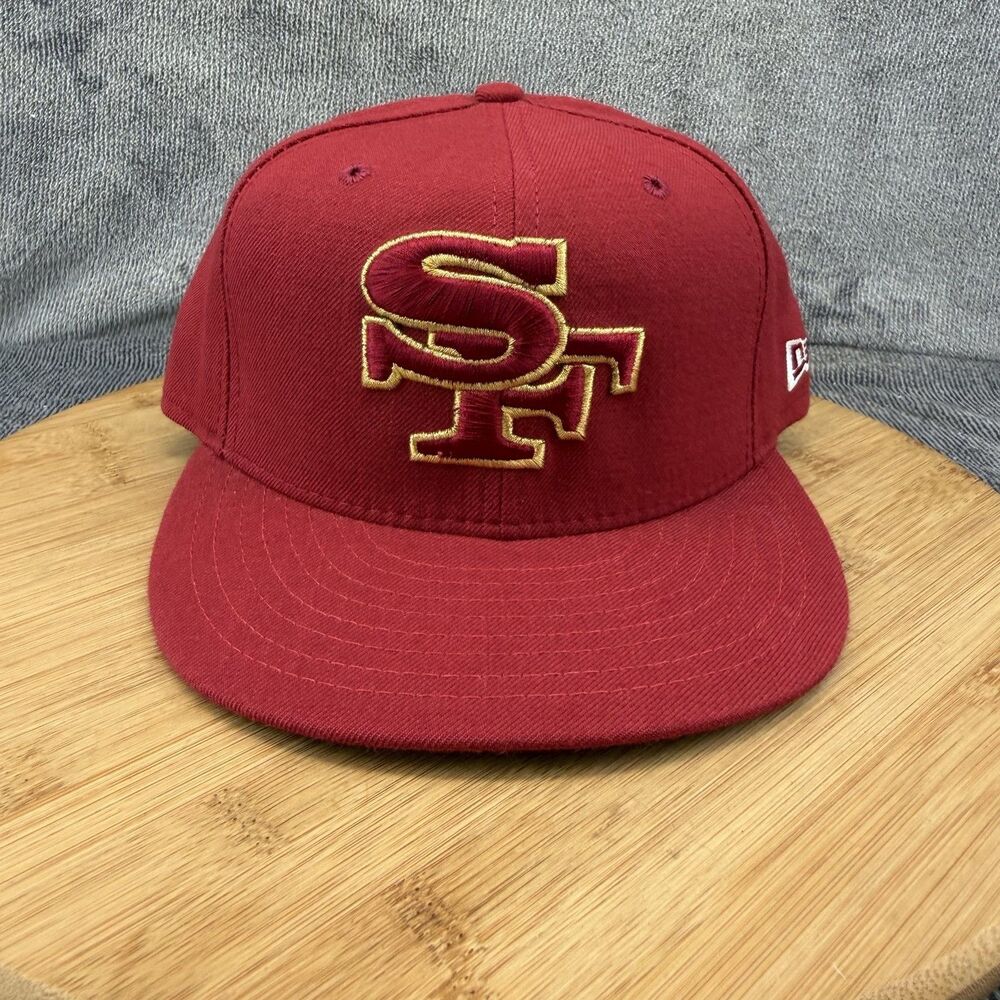 San Francisco 49ers Vtg Hat Cap Fitted Mens 7 5/8 Red NFL Wool New Era 90s